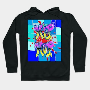 Graffiti Blues Hip Hop by LEG Hoodie